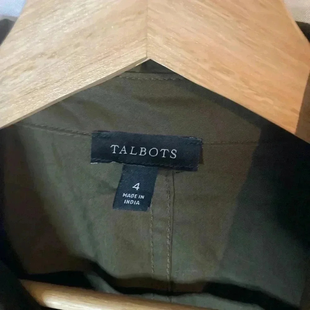 Talbots Army green button dress - Picture 6 of 6